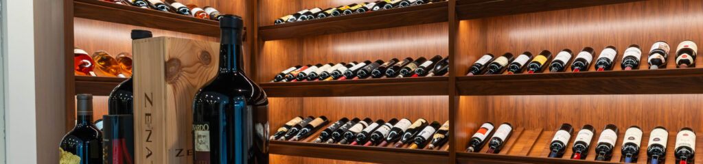 Wine cellar cabinetry in Sarnia, Ontario by Sarnia Cabinets.